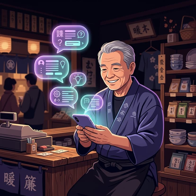 店主がAIチャットを確認